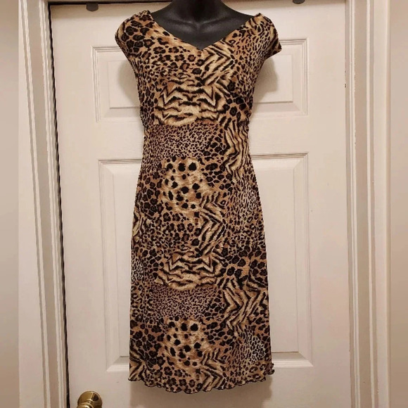 Be Smart Vintage Animal Print Slip Dress - Picture 1 of 4